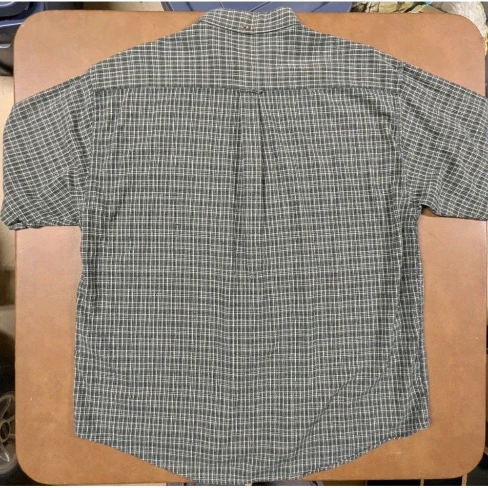 Salmon River Traders Shirt Men's XL Check Short Sleeve‎ Button Down 100% Cotton